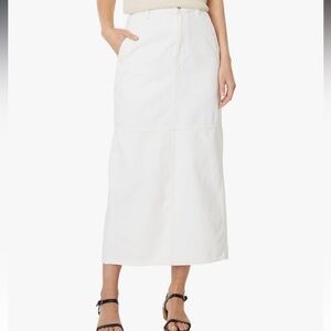 Madewell Carpenter Maxi Skirt in Tile White 
   Sz 26